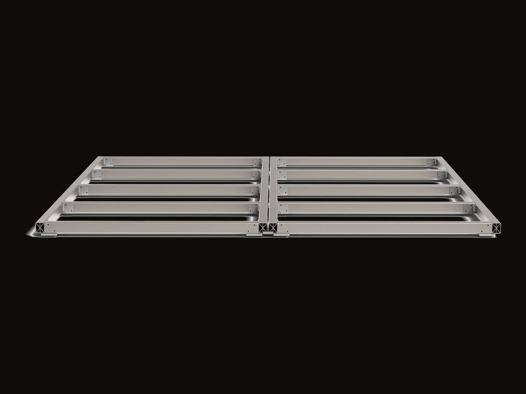 Medium Terraform Deck aluminium frame, 2 bearers, centre bearer and 8 pre-drilled joists